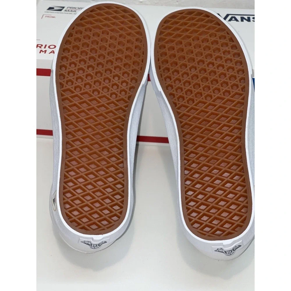 Vans Sneakers Old Skool USPS Denim White Leather Women's Size 5 New‎